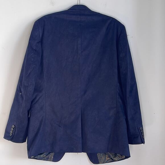 Lauren Ralph Lauren faux suede paisley lined two button single vent sport coat - Picture 7 of 7